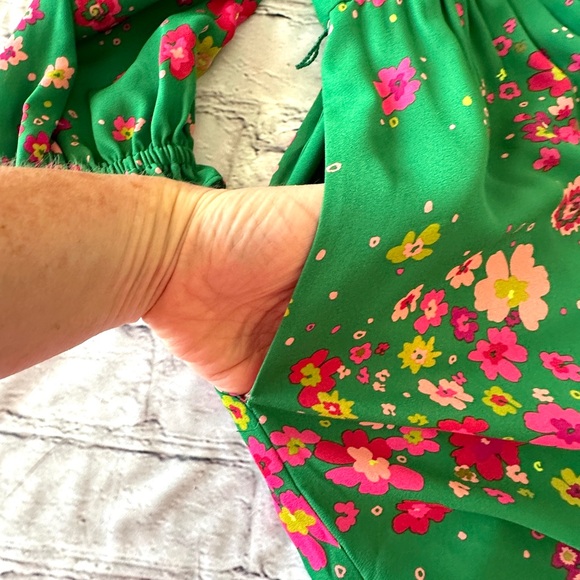 Wisp Green Floral Dresss - Picture 9 of 15